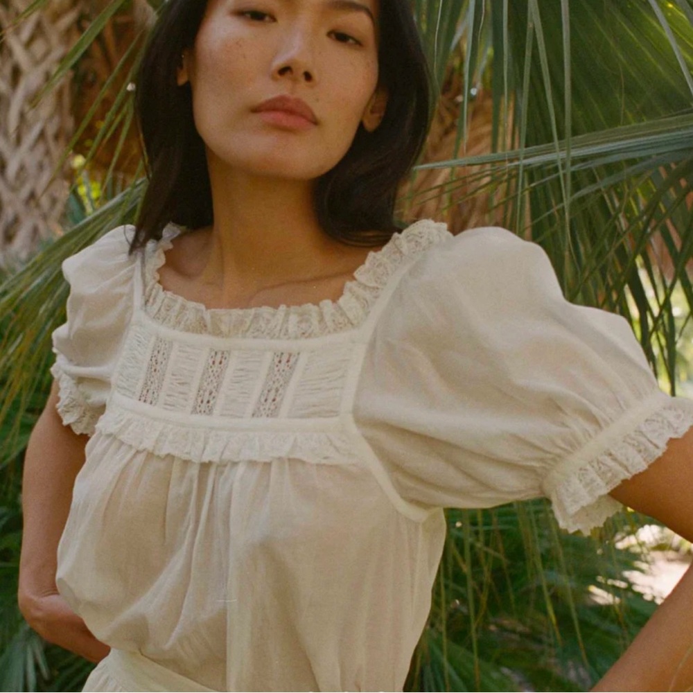 NWOT Doen Frances top in Salt, never worn, XS